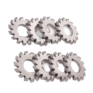 Outils de découpe d'engrenages pour machines CNC, fraises à engrenages HSS DP, ensemble de 8 pièces SQ-36 avec PA14.5, OEM/ODM, fraiseuse verticale 45HRC - Product Image 1