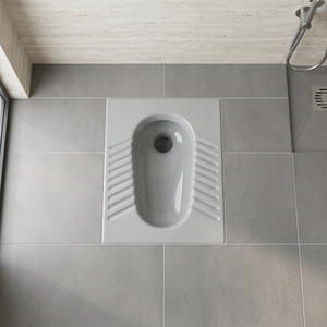 WC en céramique Chaozhou, système de chasse d'eau compact pour salle de bain, cuvette à la turque avec couvercle et réservoir - Product Image 3