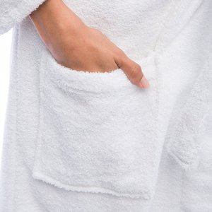 Albornoz de hotel tamaño King de felpa, bata de algodón duradera con bolsillos grandes para huéspedes corpulentos en alojamientos de hotel - Product Image 6