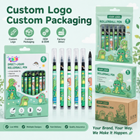 Stylo Roller Liquide Direct KAIX Haute Capacité, Faible MOQ, Pointe Aiguille 0,5 mm, Encre Noire, pour la Vente au Détail de Papeterie