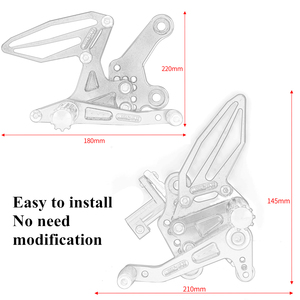 XXUN accesorios de la motocicleta trasera ajustable de reposapiés pie clavijas Pedal para <span class=keywords><strong>Kawasaki</strong></span> <span class=keywords><strong>Ninja</strong></span> 250 <span class=keywords><strong>400</strong></span> Z400 2018-2021 - Product Image 6