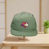 Casquettes de camping en nylon non structurées de haute qualité avec logo tissé 2026 – Casquettes de camping personnalisées à 5 panneaux de haute qualité
