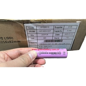 Cellule de batterie EU STOCK EV <span class=keywords><strong>18650</strong></span> 30P 3.6V 30A <span class=keywords><strong>10C</strong></span> INR18650/30P - Product Image 1