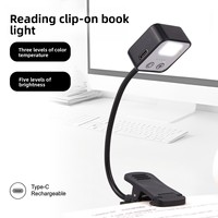Lampe de bureau LED portable rechargeable à bras flexible, protection oculaire, avec pince de fixation pour livre, nouvelle collection, directement de l'usine, pour l'export.
