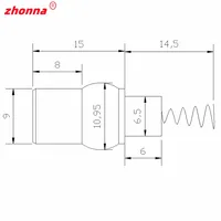 Nouveau module laser point rouge 650nm 5mW, alimentation CC 3V, 9x31.8mm, tête en métal bronze, source photoélectrique cible, certifié ZhonNa CE/FCC/RoHS