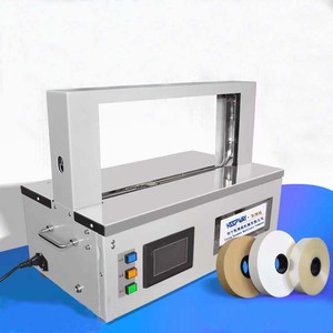 Automatic Desktop OPP Film/<span class=keywords><strong>Paper</strong></span> Tape 50mm <span class=keywords><strong>Banding</strong></span> Strapping <span class=keywords><strong>Machine</strong></span> para Venda - Product Image 1