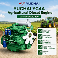 Moteur diesel agricole YUCHAI YC4A80-T20, fiable, faible consommation de carburant, couple puissant pour tracteurs et machines agricoles