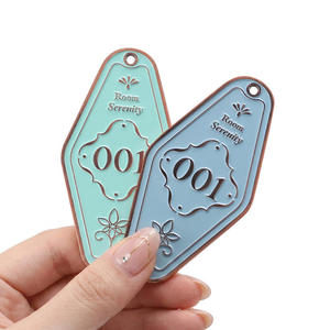 Promotional Metal Zinc Alloy Customized Metal <b>Retro</b> Hotel Key chain Hotel Room Fashion Advertising <b>Gift</b> Keyboard - Product Image 5