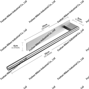 Toallero individual de acero adhesivo, toallero de pared para baño, Agujero no perforado, toallero de acero inoxidable, toallero de baño - Product Image 2