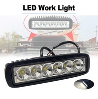 Barre lumineuse LED 18W 6 pouces, étanche IP67, faisceau large/spot, DC9-32V pour véhicules, autoportées, balayeuses, UTV, AGV