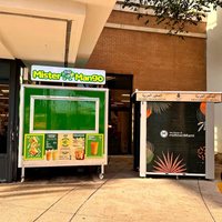 Kiosque de restauration électrique standard USA pour extérieur, centre commercial, rue, service de tacos, burgers, glaces, mini-kiosque de cuisine, frites