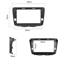 Cadre de voiture Podofo 2 Din 9 ''pour SUZUKI BALENO 2010 cadre d'autoradio en plastique noir mat
