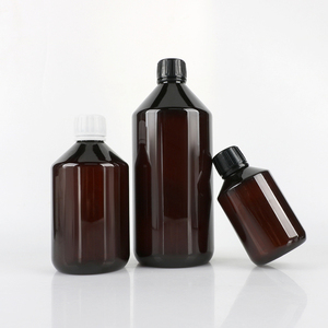 Bouteille vide en PET brun anti-lumière pour huiles essentielles, cosmétiques, sérum, hydrolat, 250ml, 500ml, 1000ml, sérigraphiée - Product Image 1