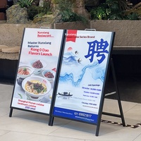 Support d'affichage promotionnel pliable en forme de A, vertical, sur pied, de type A, pour panneau KT, utilisation en extérieur, minimaliste et moderne