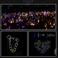 6 Pulseras LED de Plástico, Luminosas, Intermitentes, para Niños y Adultos, para Bodas, Cumpleaños, Fiestas, Brillan en la Oscuridad