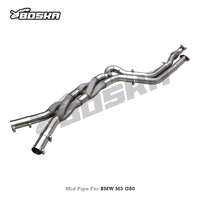Knalpot Mid Pipe Stainless Steel OBM untuk BMW M2/M3/M4 G80/G82/G87/G8X 3.0T 2021-2024 Sistem Knalpot Racing dengan Pipa Z Ganda