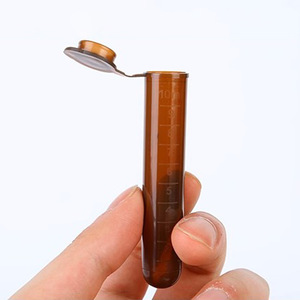 Yueside Centrifuge <b>Tubes</b> 1.5ml Pointed Bottom Capped Brown <b>Plastic</b> Light Proof Laboratory Consumables - Product Image 1