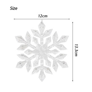 زينة بلاستيكية فاخرة مخصصة ، زينة شفافة لمرآة ندفة الثلج للحفلات تصنعها بنفسك ، عطلة شجرة عيد الميلاد - Product Image 5