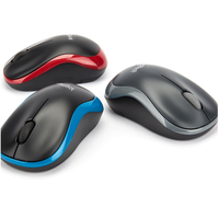 Logitech M185 Souris sans fil Souris de bureau Souris symétrique bord bleu noir avec récepteur 2.4G