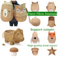 Cesta de almacenamiento de cuerda de algodón de oso bonito, juguetes para Baby Shower, cesta de juego para habitación de niños, organizador de almacenamiento para guardería, accesorios decorativos