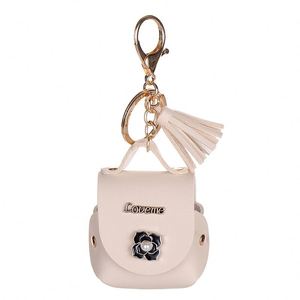 Bolsa de Almacenamiento de Auriculares de Cuero PU, Llavero Rosa, Naranja, Oliva, Regalo Promocional, Llavero para Auriculares - Product Image 3