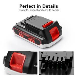 Batteria al Litio di Ricambio 3.0Ah <span class=keywords><strong>Worx</strong></span> <span class=keywords><strong>20V</strong></span> WA3525, per Utensili Cordless <span class=keywords><strong>Worx</strong></span> <span class=keywords><strong>20V</strong></span> (2x20V) Batteria di Alimentazione WA3575 WA3525 WA3520 - Product Image 4