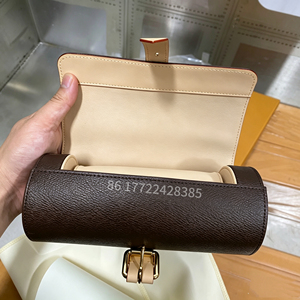 Factory Direct Luxury Brown 3-Slot Roll <b>Watch</b> Box, Travel Portable <b>Watch</b> <b>Case</b> with Custom Logo, High Quality Brand <b>Watch</b> Boxes - Product Image 1