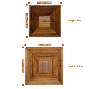Ensemble de 2 bols à salade et à soupe en bois d'acacia jetables de haute qualité, écologiques, grande taille, style minimaliste, vaisselle de camping - Product Image 2