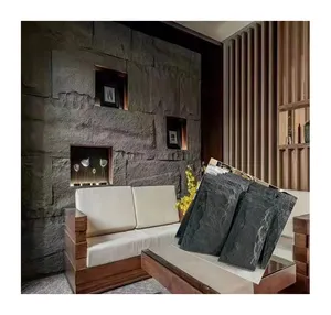 pu foam wall panel for background wall new arrival pu stone skin mushroom stone for exterior wall decoration