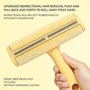 Rouleau Brosse Pliable en Caoutchouc <span class=keywords><strong>Anti</strong></span>-Statique pour Éliminer les Poils d'Animaux, Idéal pour Plusieurs Animaux Domestiques et le Nettoyage des Meubles à la Maison - Product Image 5