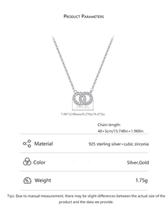 Perhiasan Perak Sterling 925 Berstempel, Kalung Cincin Ganda Mobius, Lingkaran Saling Terkait, Liontin CZ untuk Pasangan Pria Wanita - Product Image 4
