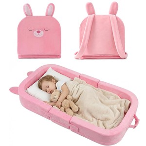 Cama Portátil para Niños Pequeños con Diseño Adorable, Funda Lavable con Correa para el Hombro, Perfecta para Viajes al Aire Libre, Siesta para Bebés y Niños - Product Image 1