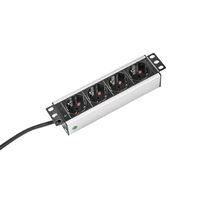 PDU commutée 1U pour marché européen, 8 prises italiennes, en aluminium, pour armoire serveur 19 pouces