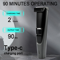 Tondeuse à cheveux sans fil portable de précision à faible bruit, à longueur réglable, alimentée par batterie, pour hommes, usage hôtelier et domestique