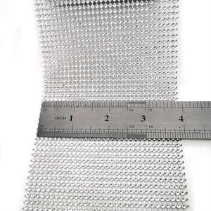 Prezzo di fabbrica d'argento del rhinestone trim 10 yard di nozze taglio del diamante della maglia wrap rotolo di nastro per la floreale decorazione del giardino - Product Image 3
