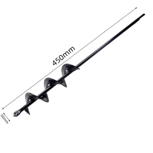 Herramientas de Jardinería de Acero al Carbono para Plantar Flores y Vegetales, Perforadora de Hoyos, Ahoyador de Postes, Negro - Product Image 2