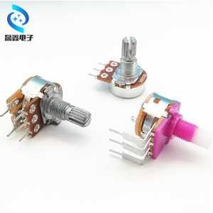 Potentiomètre rotatif 149 à résistance réglable B1K B10K B250K avec actionneur moleté 1 canal filetage M8x0.75 - Product Image 1