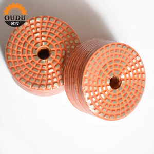 Kim cương trái phiếu kim loại khô đánh bóng Pad linh hoạt móc vòng lặp ủng hộ thô mài mòn cho bê tông Marble Granite sàn đánh bóng - Product Image 1