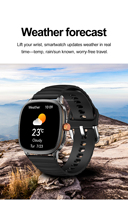 Stilvolle Schlanke Smartwatch 1,73 Zoll AMOLED HD-Bildschirm BT-Anruf Metall-Drehkrone IP68 Wasserdicht Sprachassistent Smartwatch