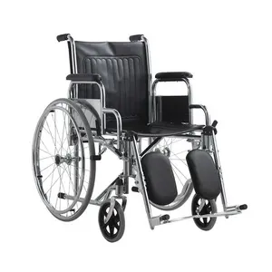 Стальная инвалидная коляска большого размера со съемным подлокотником, механическое тяжелое кресло для толстых людей, Китай