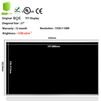 Panel LCD 27.0 inci, DV270FHM-R01 navigasi laut, layar dapat dibaca 27 inci 1920X1080"