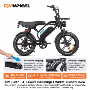Bicicleta Eléctrica QMHEEL V20 Limited 48V, Bicicleta Urbana Eléctrica con Batería de Litio, Disponible en Almacenes de la UE, EE. UU. y Australia para Exportación a Distribuidores - Product Image 2