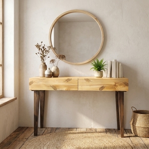 Une table console avec tiroirs est idéale pour les chambres d'hôtel, les salons d'affaires et les salons, alliant fonctionnalité et style. - Product Image 2