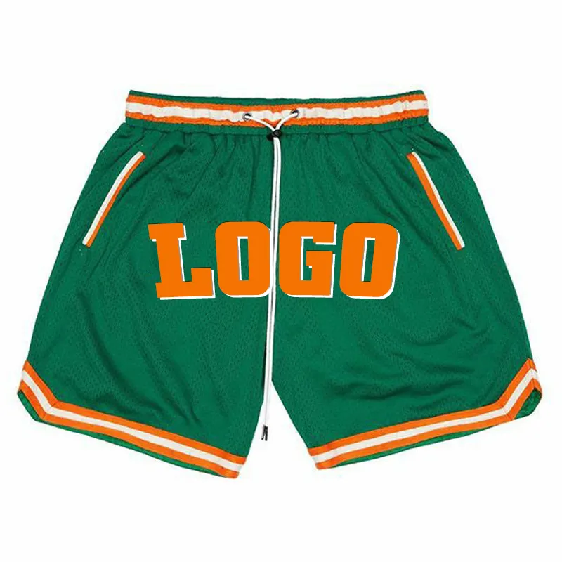 Oem custom retro streetwear man mesh team jersey mens athletic vintage basketball shorts with pockets