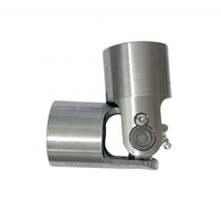 Joint cardan universel simple usiné CNC de haute précision, roulements à rouleaux à quatre aiguilles en acier inoxydable, alésage 25 mm, longueur 132 mm, 35
