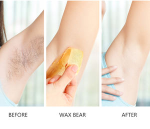 Venta <span class=keywords><strong>caliente</strong></span> 100g Embalaje Color metálico Encerado Granos de <span class=keywords><strong>cera</strong></span> dura para depilación de piel sensible - Product Image 4