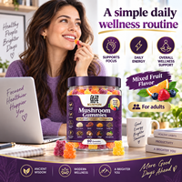 OEM Private Label KUNYON Paddenstoelen Gummies 8 Paddenstoelen Complex Ashwagandha Gemengd Fruit 60 Gummies Volwassenen Wellness