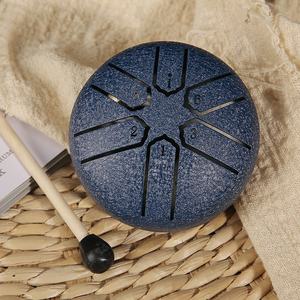 <span class=keywords><strong>Handpan</strong></span> en acier de tambour de langue d'acier léger de 3 pouces 6 notes avec des maillets faciles à <span class=keywords><strong>jouer</strong></span> pour le cadeau - Product Image 3