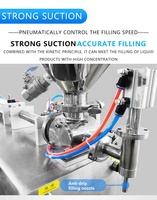 Machine de remplissage semi-automatique à piston monotête avec trémie de mélange chauffante pour miel, liquides visqueux et pâtes épaisses
