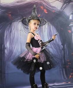 Disfraz de Bruja o Princesa de Poliéster para Niñas, Precio de Fábrica HP, para Halloween, Cosplay y Fiestas - Product Image 2